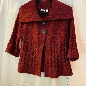 Cato Burgundy Knit Cardigan